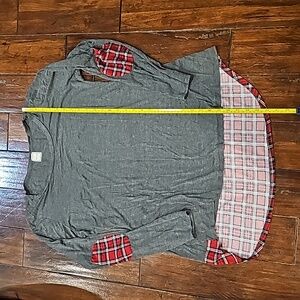 Gray and plaid tunic, perfect for Holidays